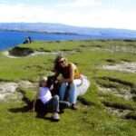 Sally Kirkman Astrologer & Family a photo of astrologer Sally Kirkman & her daughter on holiday