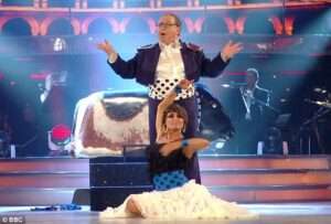 a phot of Russell Grant and partner Flavia in Strictly Come Dancing