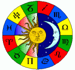 picture of the zodiac and the Sun and Moon