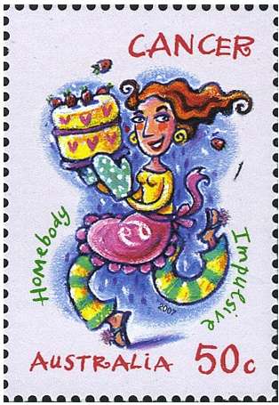 Cancer Zodiac Stamp