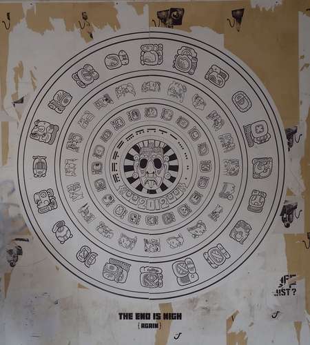 Mayan wheel showing mayan zodiac symbols
