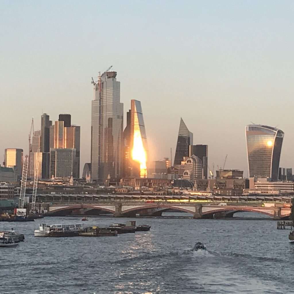 Sagittarius, sunset, cityscape