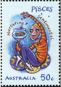 Pisces Zodiac Stamp
