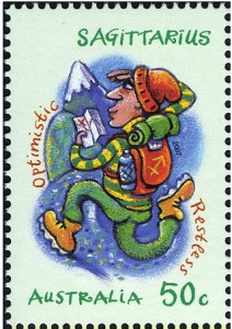 Sagittarius Zodiac Stamp