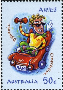 Aries Zodiac Stamp