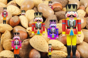 Nutcracker dolls and nuts
